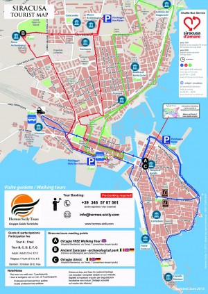 Siracusa mappa e percorsi bus navetta